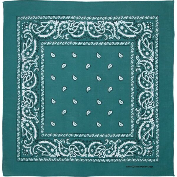 Classic Paisley Bandana Imported, 22X22, 600Pcs/Case, Teal