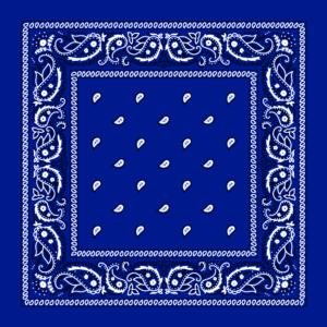 Classic Paisley Bandana Imported, 27X27, 12 Pieces, Royal Blue