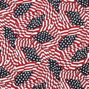 Tossed American Flag Bandana - 22x22 Inch - 12 pieces