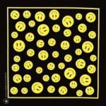 Smiley Faces on Black Bandana - 22x22 Inch - 600pcs/Case