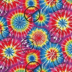 Smiley Faces and Peace Signs Bandana - 22x22 Inch - 12 pieces