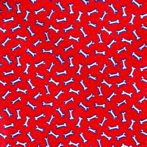 Tossed Bones on Red Bandana - 22x22 Inch - 600pcs/Case