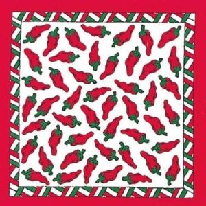 USA Made Red Peppers Bandana - 22x22 Inch - 1 piece