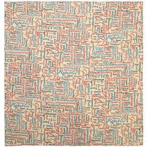 Americana Words Bandana - 22x22 Inch - Folded with a j-hook - 1 piece