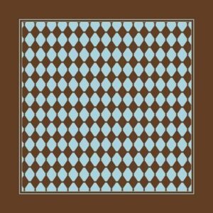 Diamond Brown/Blue Bandana - 22x22 Inch - 1 piece