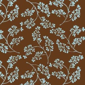 Sprigs Brown Blue Bandana - 22x22 Inch - 12 pieces