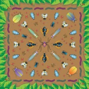 Bug Crazy Bandana - 22x22 Inch - 1 piece