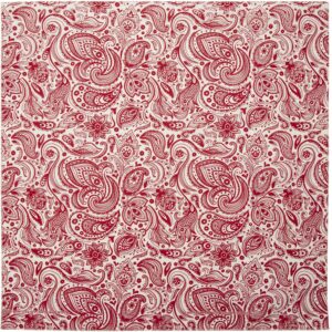 English Paisley - Red on Cream Bandana - 22x22 Inch - 600pcs/Case