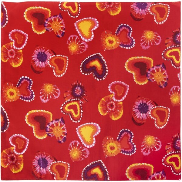 Retro Red Hearts Bandana - 22x22 Inch - 12 pieces