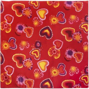 Retro Red Hearts Bandana - 22x22 Inch - 600pcs/Case
