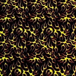 Rough & Tough Black Flames Bandana - 22x22 Inch - USA Made - 12 pieces