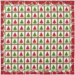 Christmas Checkers Bandana - 22x22 Inch - 1 piece