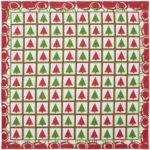 Christmas Checkers Bandana - 22x22 Inch - 600pcs/Case
