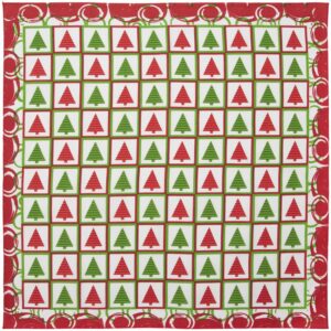 Christmas Checkers Bandana - 22x22 Inch - 600pcs/Case