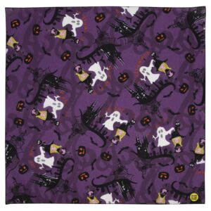 Witches and Ghosts Purple Bandana - USA - 22x22 Inch - 12 pieces