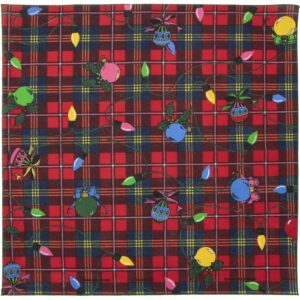 Christmas Plaid Bandana - 22x22 Inch - 12 pieces