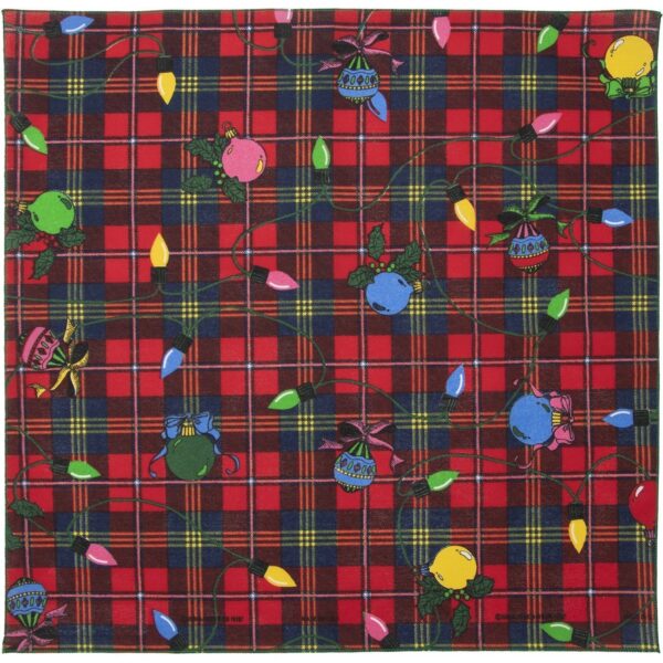 Christmas Plaid Bandana - 22x22 Inch - 12 pieces