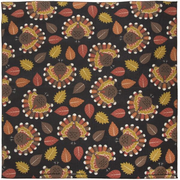 Tossed Turkey Bandana - 22x22 Inch - 1 piece