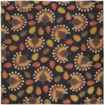 Tossed Turkey Bandana - 22x22 Inch - 12 pieces