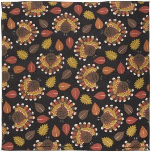 Tossed Turkey Bandana - 22x22 Inch - 12 pieces