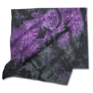 Tie Dye Amethyst/Black Bandana - 22x22 Inch - 1 piece