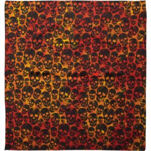 Skulls - Tie Dye Orange Bandana - 22x22 Inch - 1 piece