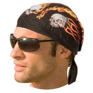 Good Sports Flaming Skulls Head Wrap - 1 piece