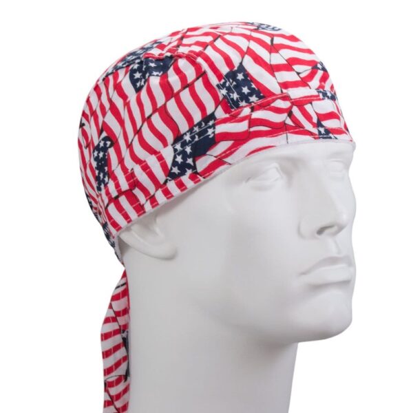Premium Tossed American Flag Doo Rag - 12 pieces