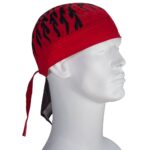 Premium Red Flames Doo Rag - 1 piece