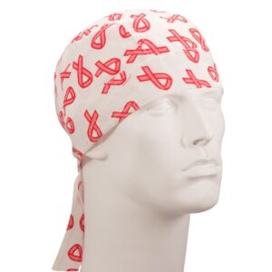 Pink Ribbon Head Wrap - 12 pieces