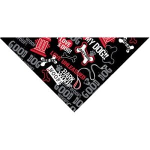 Bark Woof Woof Triangle Bandana - 22x29x22 Inch - 12 pieces