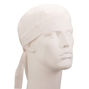 Solid Color Head Wrap - 100% Cotton - Imported - White, 1 piece