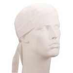 Solid Color Head Wrap - 100% Cotton - Imported - White, 600pcs/Case