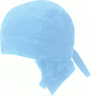 Solid Color Head Wrap - 100% Cotton - Imported - Light Blue, 12 pieces