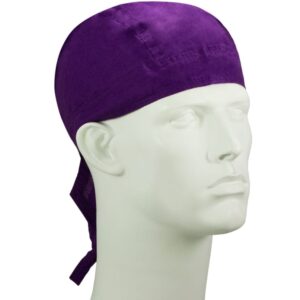 Solid Color Head Wrap - 100% Cotton - Imported - Purple, 1 piece