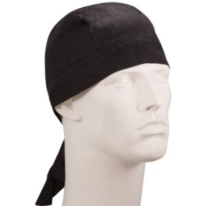 Solid Color Wide Band Head Wrap - 100% Cotton - Imported - Black, 1 piece