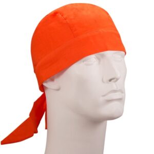 Solid Color Wide Band Head Wrap - 100% Cotton - Imported - Orange, 12 pieces