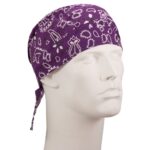 Paisley Head Wrap - 100% Cotton - Imported - 12 pieces, Purple