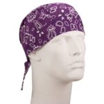 Paisley Head Wrap - 100% Cotton - Imported - 600pcs/Case, Purple
