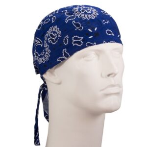 Paisley Head Wrap - 100% Cotton - Imported - 600pcs/Case, Royal Blue
