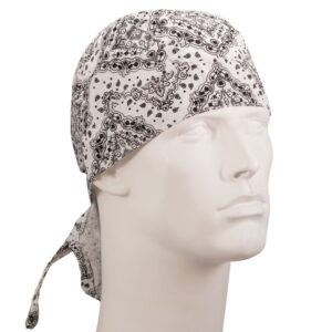 Paisley White Head Wrap - 1 piece