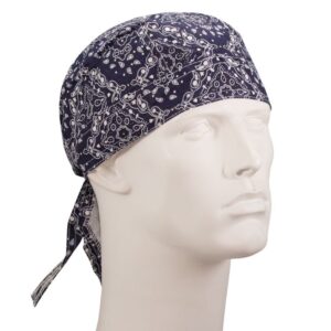 Paisley Navy Head Wrap - 12 pieces