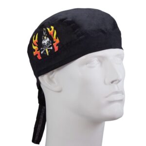 Flaming Skull Head Wrap - 1 piece