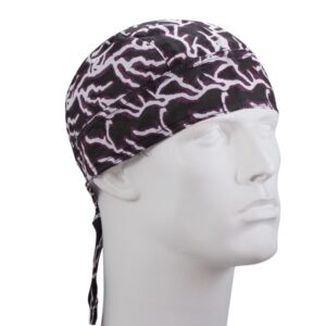 Purple Lightning Doo Rag - 12 pieces