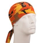 Orange Camo Doo Rag - 1 piece