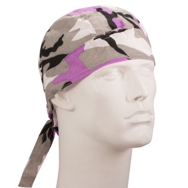 Purple/White Camo Doo Rag - 600pcs/Case