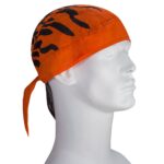 Orange Flame Doo Rag - 12 pieces
