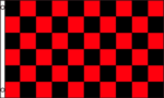 Black & Red Checkerboard Flag - 3ft x 5ft Polyester - Imported - 1 piece