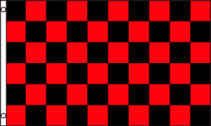 Black & Red Checkerboard Flag - 3ft x 5ft Polyester - Imported - 1 piece