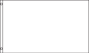 Solid White Flag - 3ft x 5ft Polyester - Imported - 1 piece